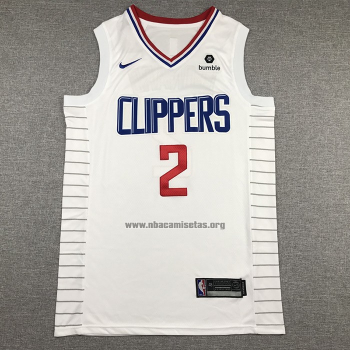Camiseta Los Angeles Clippers Kawhi Leonard NO 2 Association 2020-21 Blanco